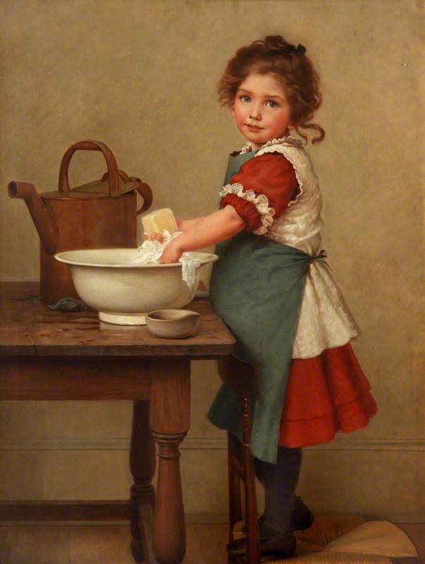 Leslie, George Dunlop, 1835-1921; This Is the Way We Wash Our Clothes